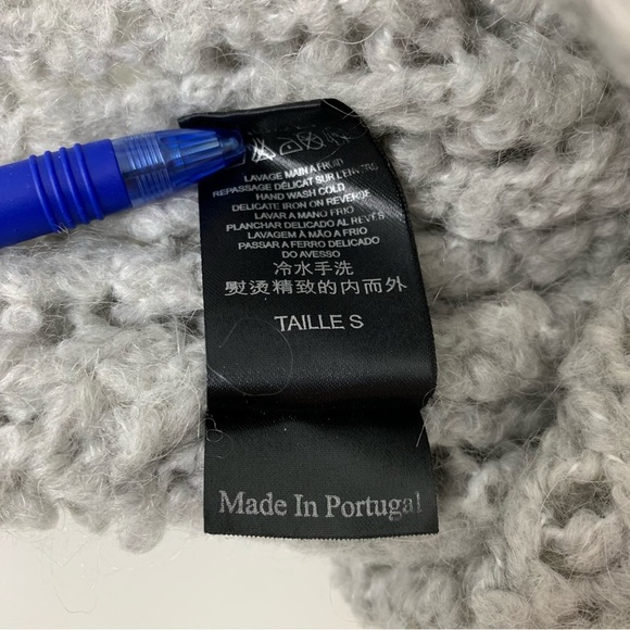 Cop. Copine Lavigne Knit Sweater Wool Blend Gray Sz Small Lagenlook Boxy Y2K - Picture 7 of 10